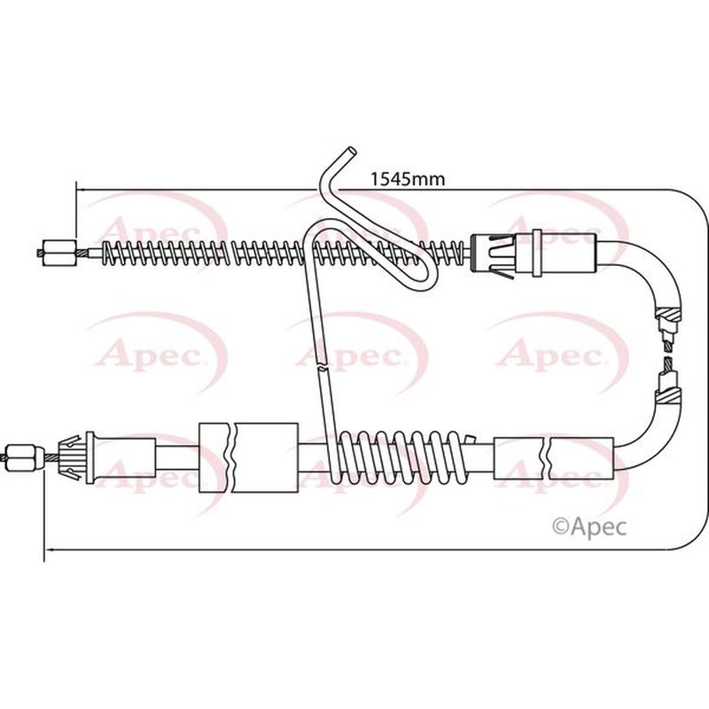 Apec Handbrake Cable Left Rear CAB1185
