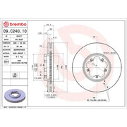 Brembo 2 x Front Brake Discs 09.C240.10