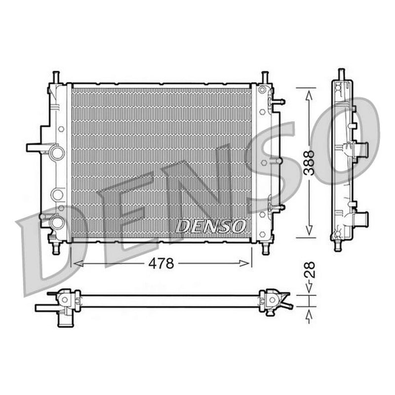 Denso Engine Radiator DRM09032