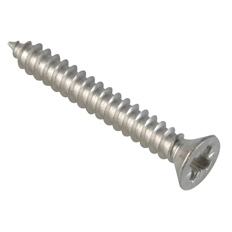 ForgeFix Self-Tapping Screw Pozi Compatible Pan Head SS 1.1/4in x 8 ForgePack 20