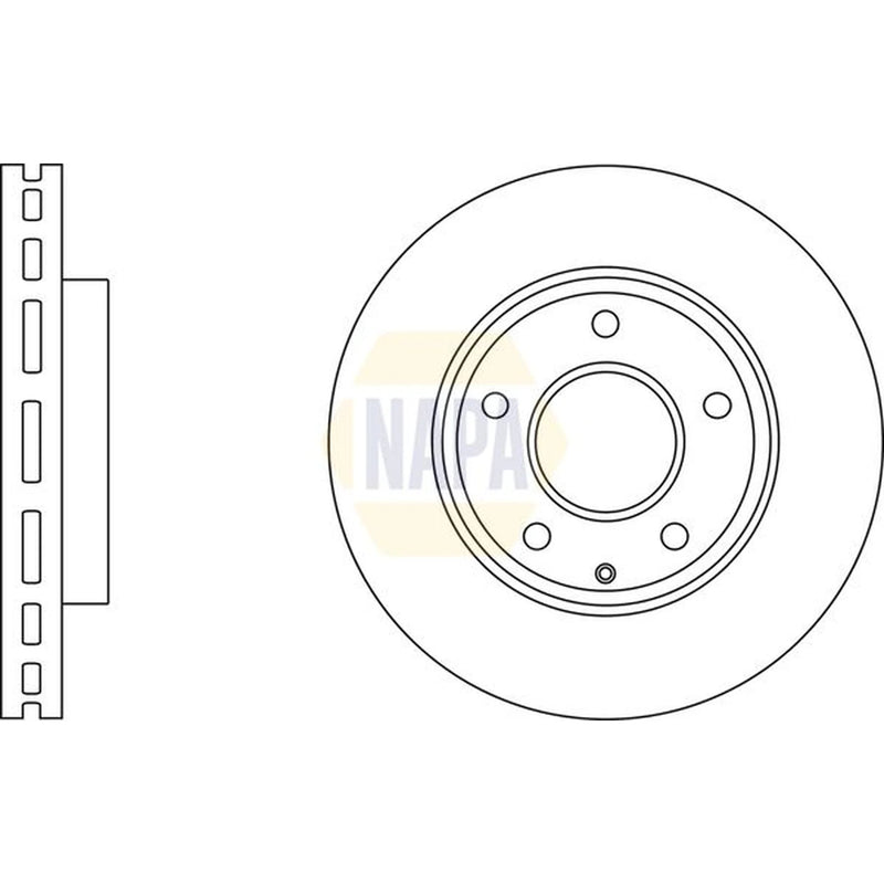 NAPA 2 x Vented Front Brake Discs NBD5971