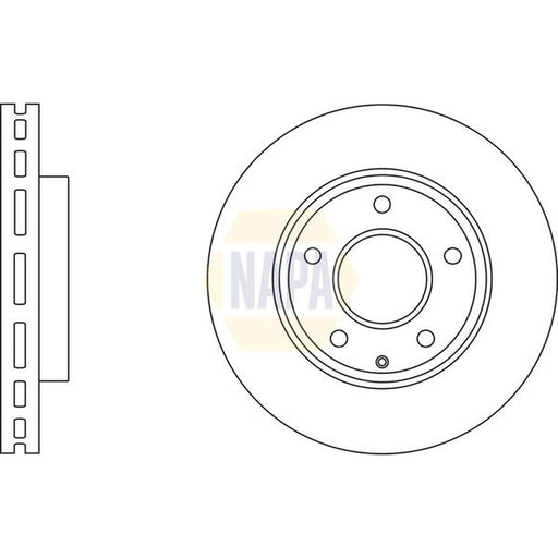 NAPA 2 x Vented Front Brake Discs NBD5971