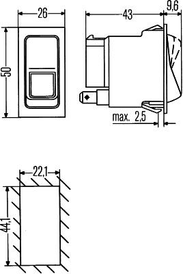 Hella 6FH 004 570-577 Switch
