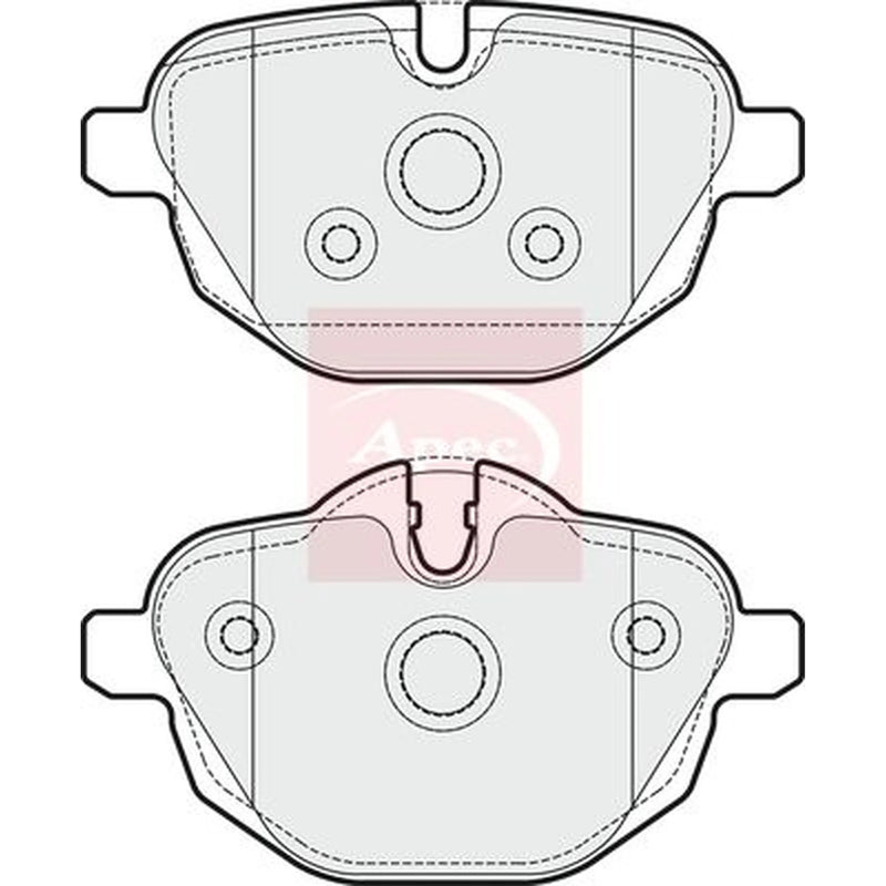 Apec Rear Brake Pad Set PAD1752