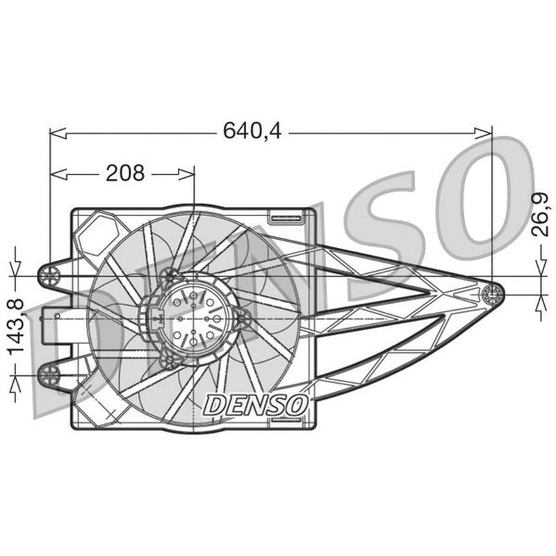 Denso Engine Cooling Fan DER09019
