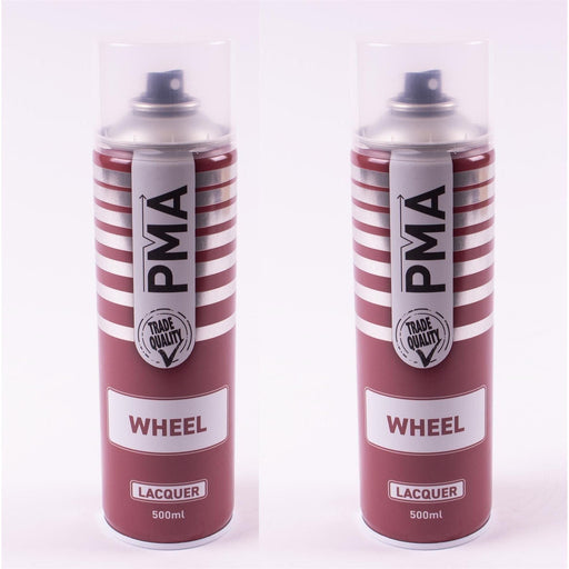 2 X PMA Wheel Lacquer Clear Paint Spray 500ml Laquer Bodyshop Repair PMA  - Town Parts