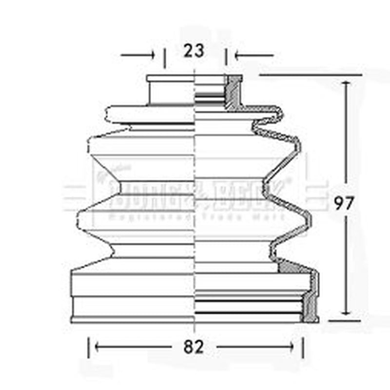Borg & Beck Drive Shaft Bellow Kit Front Left BCB2288