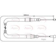 Apec Handbrake Cable Left Rear CAB1048