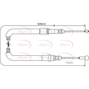 Apec Handbrake Cable Left Rear CAB1048