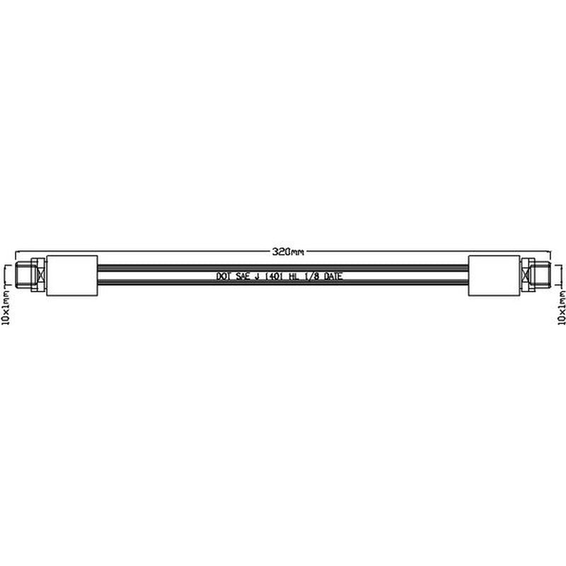 Juratek Brake Hydraulic Hose Line Front JBH1025