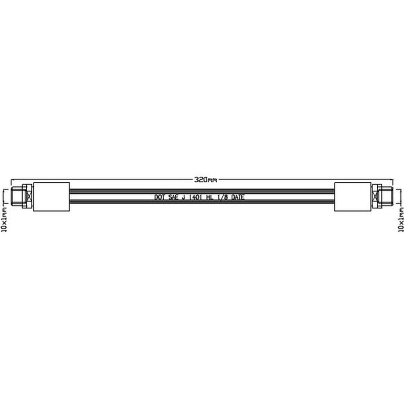 Abtex Brake Hydraulic Hose Line Front ABH1025