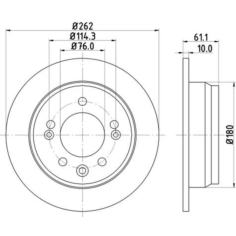 DON 2 x Solid Rear Brake Discs PCD21492