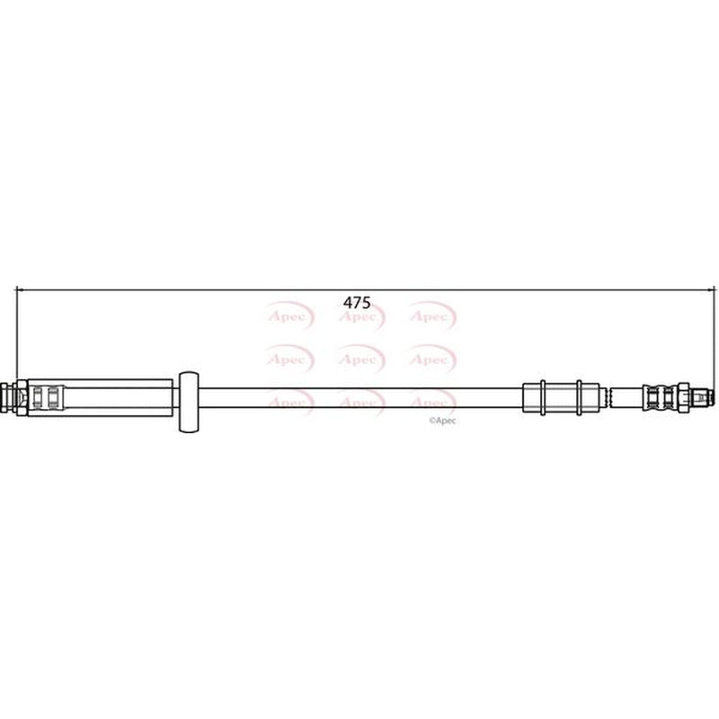 Apec Brake Hydraulic Hose Line Front HOS3975