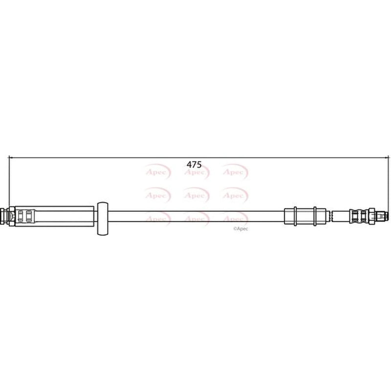Apec Brake Hydraulic Hose Line Front HOS3975