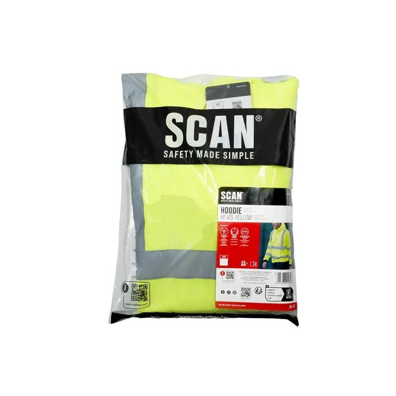 Scan Hi-Vis Hoodie Yellow - M - SCAHVHDYM