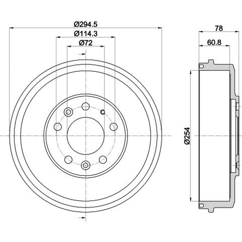 Mintex Brake Drum Assembly Rear MBD358