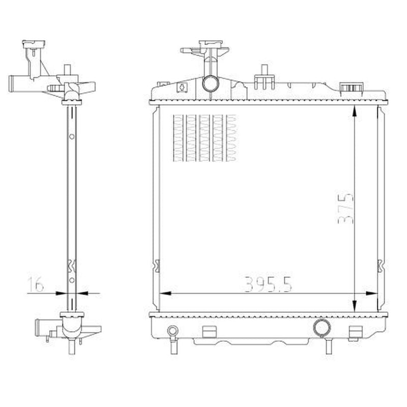 NRF Engine Radiator 550022