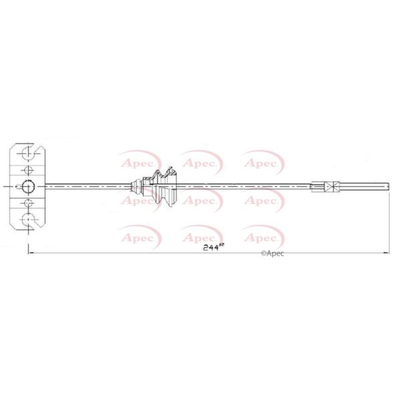 Apec Handbrake Cable Front CAB1835