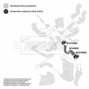 Borg & Beck Intercooler Turbo Charge Air Hose BTH1109