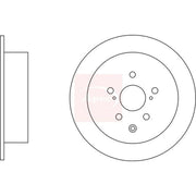 Apec 2 x Solid Rear Brake Discs DSK3271