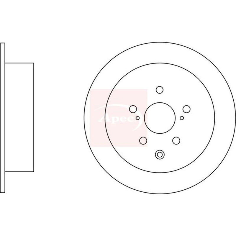 Apec 2 x Solid Rear Brake Discs DSK3271