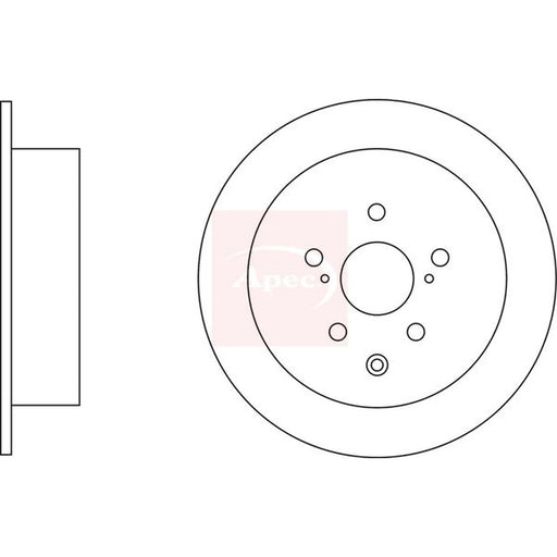 Apec 2 x Solid Rear Brake Discs DSK3271