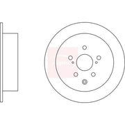 Apec 2 x Solid Rear Brake Discs DSK3271