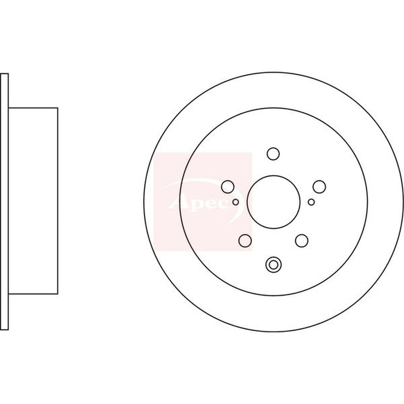 Apec 2 x Solid Rear Brake Discs DSK3271