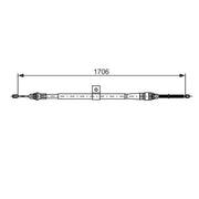 Bosch Handbrake Cable Rear 1 987 482 740