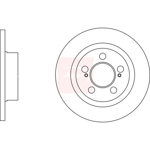 Apec 2 x Solid Rear Brake Discs DSK3095