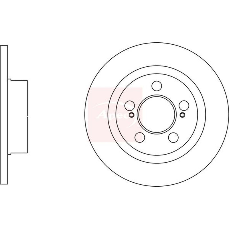 Apec 2 x Solid Rear Brake Discs DSK4103