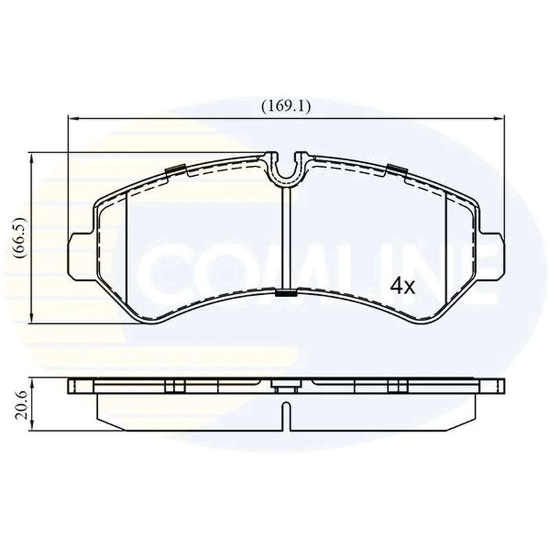 Comline 4 x Rear Brake Pad Set CBP02853