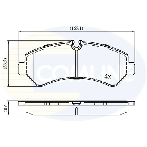 Comline 4 x Rear Brake Pad Set CBP02853