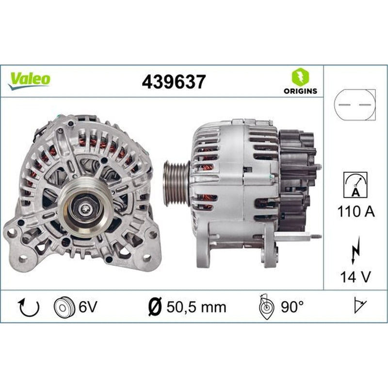 Valeo Car Alternator 12V 439637