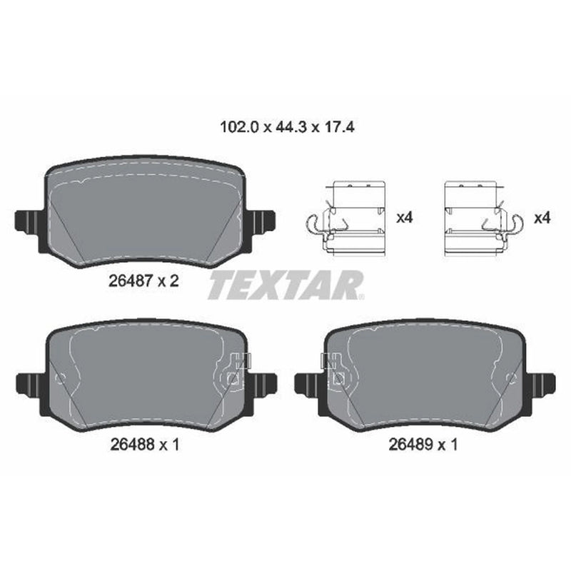 Textar Rear Brake Pad Set 2648701