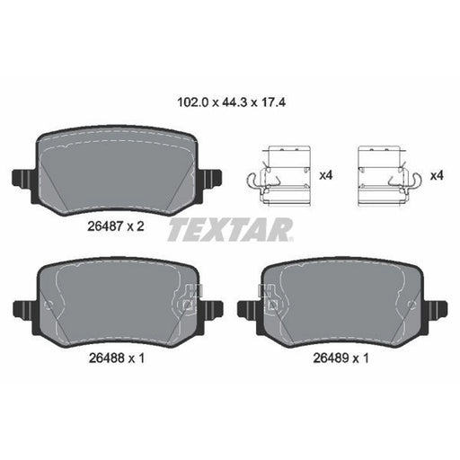 Textar Rear Brake Pad Set 2648701