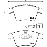 Brembo 4 x Front Brake Pad Set P85090