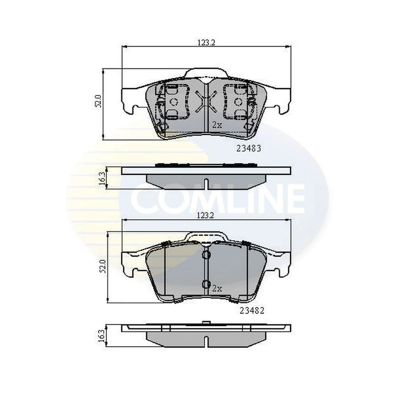Comline 4 x Rear Brake Pad Set CBP0946