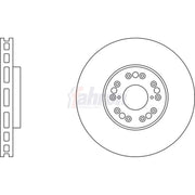Fahren 2 x Vented Front Brake Discs FBD6184