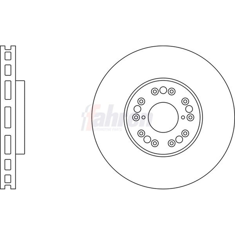 Fahren 2 x Vented Front Brake Discs FBD6184