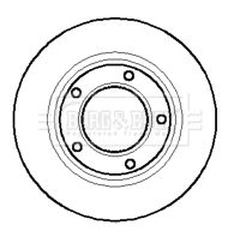 Borg & Beck 2 x Solid Front Brake Discs BBD4876