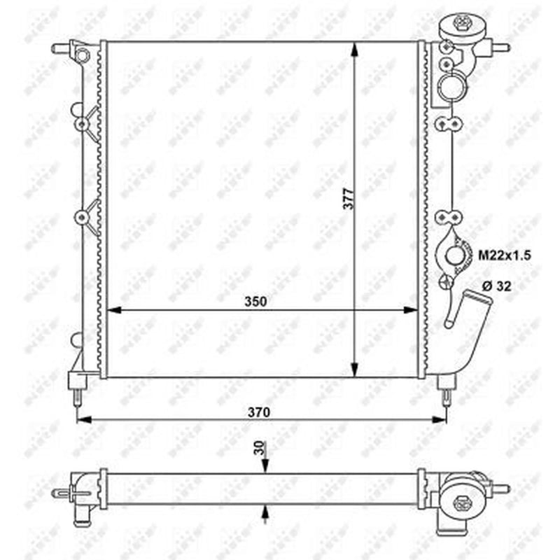 NRF Engine Radiator 54685