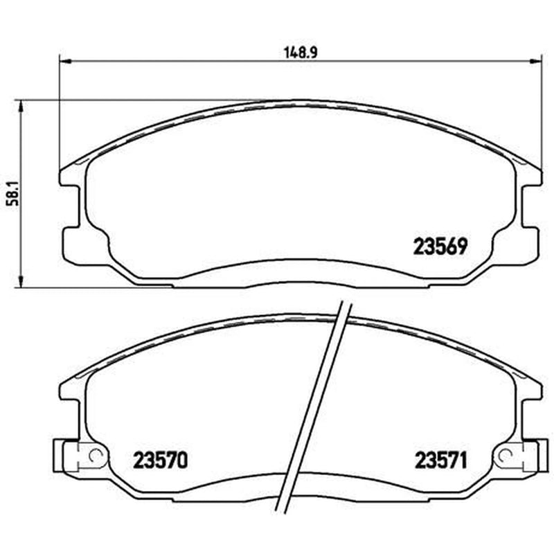 Brembo 4 x Front Brake Pad Set P30013