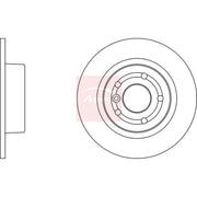 Apec 2 x Solid Rear Brake Discs DSK952