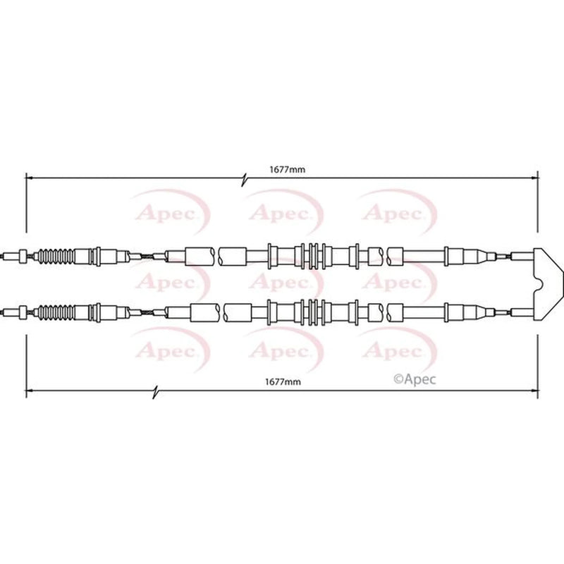 Apec Handbrake Cable Left Rear CAB1497