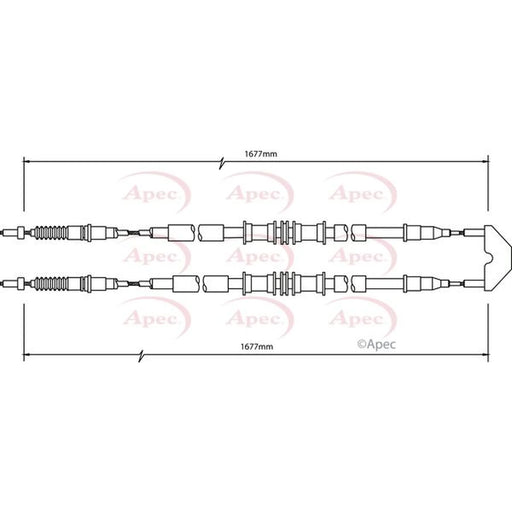 Apec Handbrake Cable Left Rear CAB1497