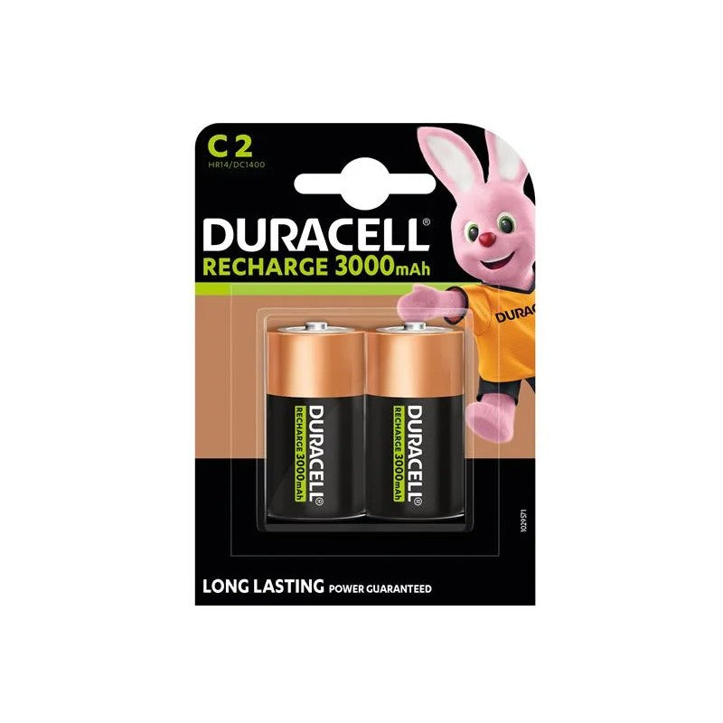 Duracell C Cell 3000Mah Rechargeable Batteries (Pack 2) - S3091