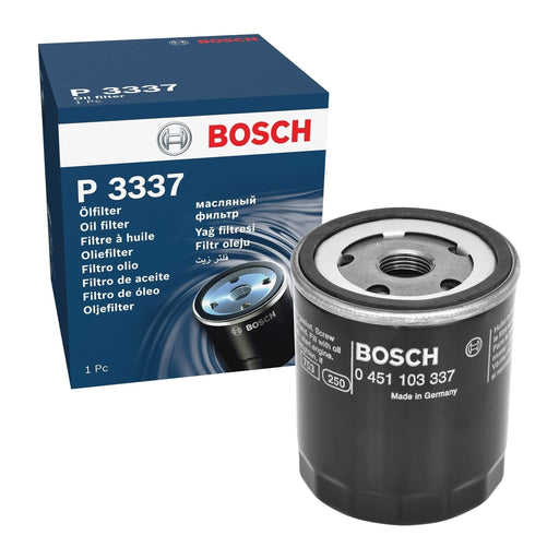 Genuine Bosch Car Oil Filter P3337 Fits Skoda Fabia - 1.4 - 99-03 0451103337 Bosch  - Town Parts