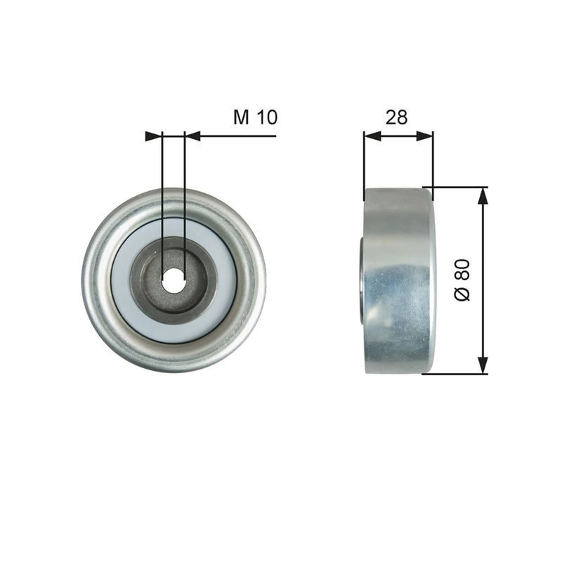 Gates V-Ribbed Belt Deflection/Guide Pulley T36778