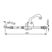 Bosch Brake Hydraulic Hose Line Front Left 1 987 481 299